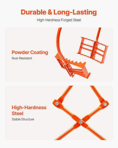 609mm Stone Lifting Tongs, 2-Claw Rock Tongs, Heavy Duty Steel Log Tongs, 500KG Lifting Capacity, Swivel Log V952-YMBYQ24YC2ZBYQ5WXV0