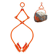 609mm Stone Lifting Tongs, 2-Claw Rock Tongs, Heavy Duty Steel Log Tongs, 500KG Lifting Capacity, Swivel Log V952-YMBYQ24YC2ZBYQ5WXV0