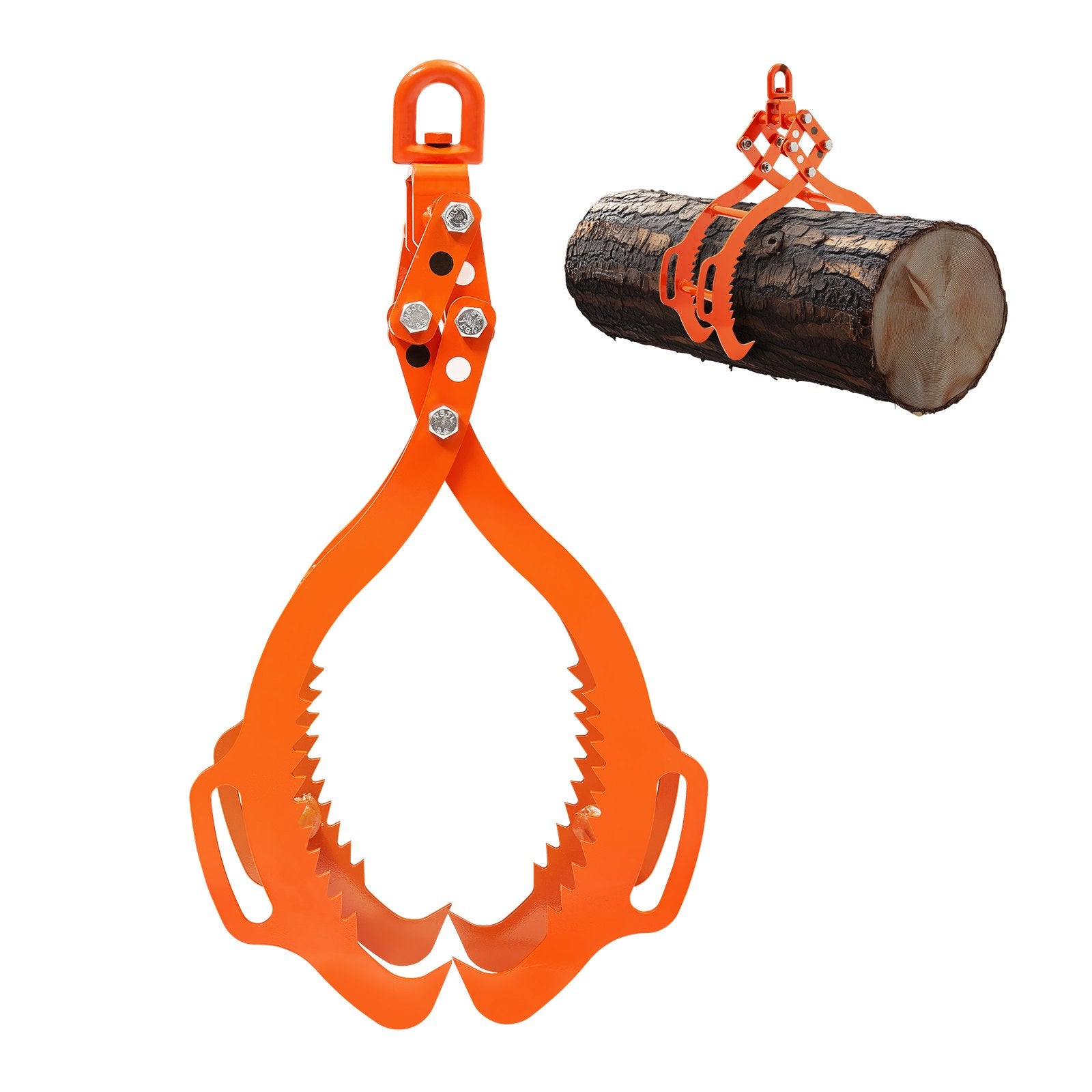 28in Log Lifting Tongs, 4-Claw Log Tongs, Heavy Duty Steel Log Grapple, 2650LBS Lifting Capacity, Swivel Log V952-YMBYQ28YC4ZKCWY9ZV0