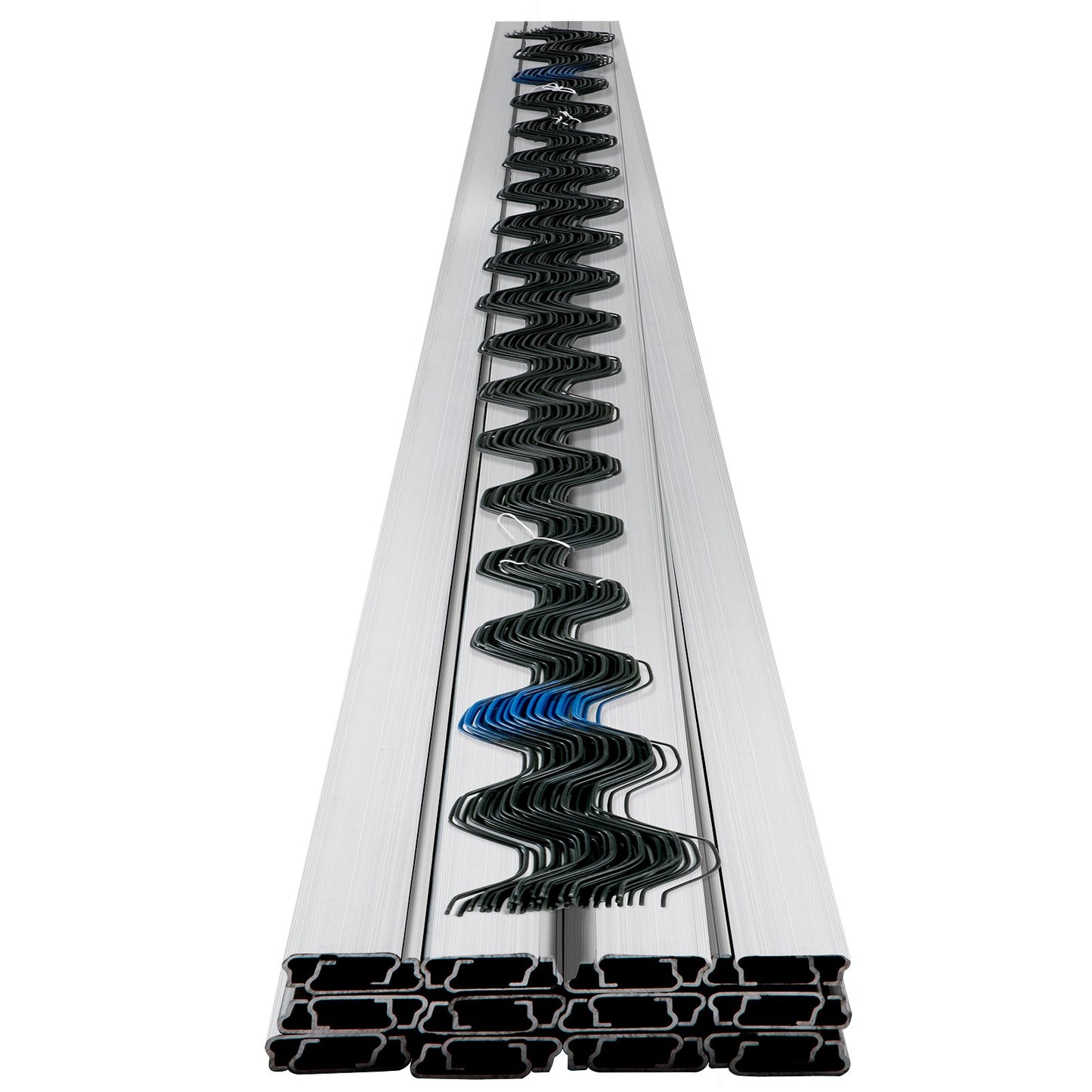 Spring Wire and Lock Channel, 2m Spring Lock & U-Channel Bundle for Greenhouse, 50 Packs PE Coated Spring V952-YMCKCTZLHJ250046ZV0