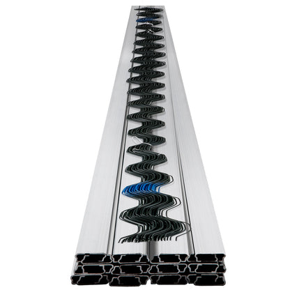 Spring Wire and Lock Channel, 2m Spring Lock & U-Channel Bundle for Greenhouse, 50 Packs PE Coated Spring V952-YMCKCTZLHJ250046ZV0