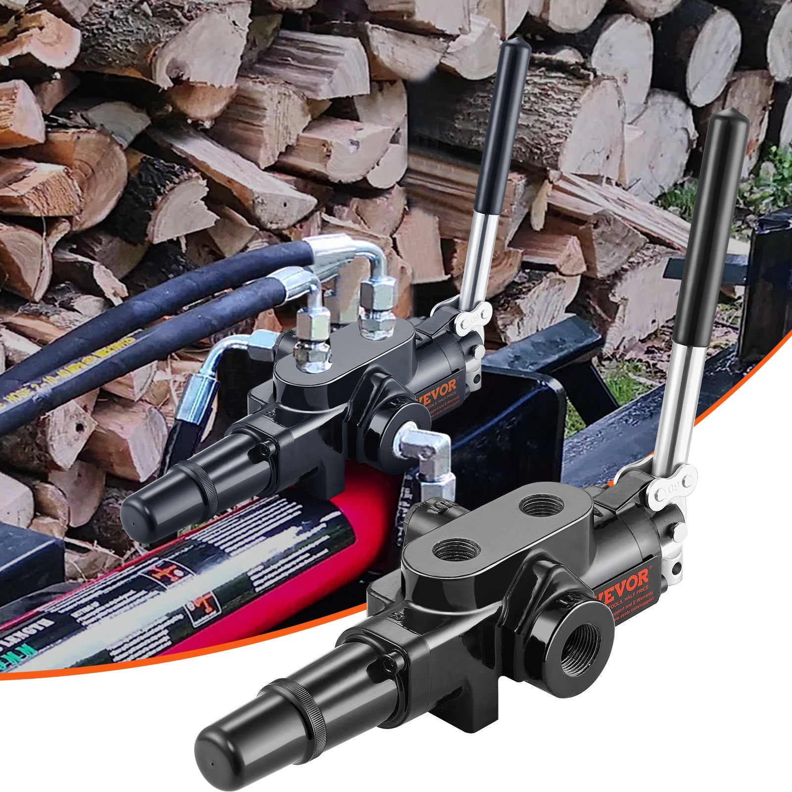 Hydraulic Log Splitter Valve 1 Spool, 25 GPM Hydraulic Directional Control Valve, 3626PSI Hydraulic Loader V952-YMFLF25GPM1FF1JUNV0