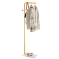 Coat Rack, Freestanding Coats Rack Stand with Quartz Stone Base & 3 Round Hooks, Free Standing Hall Coat Tree V952-YMJ7ZXJSSCP0YCM56001V0