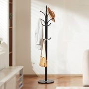 Coat Rack Freestanding, Coats Tree Stand with Stable Marble Base & 6 Hooks, Free Standing Hall Coat Rack for V952-YMJWGSJSSCP0JYMX6001V0