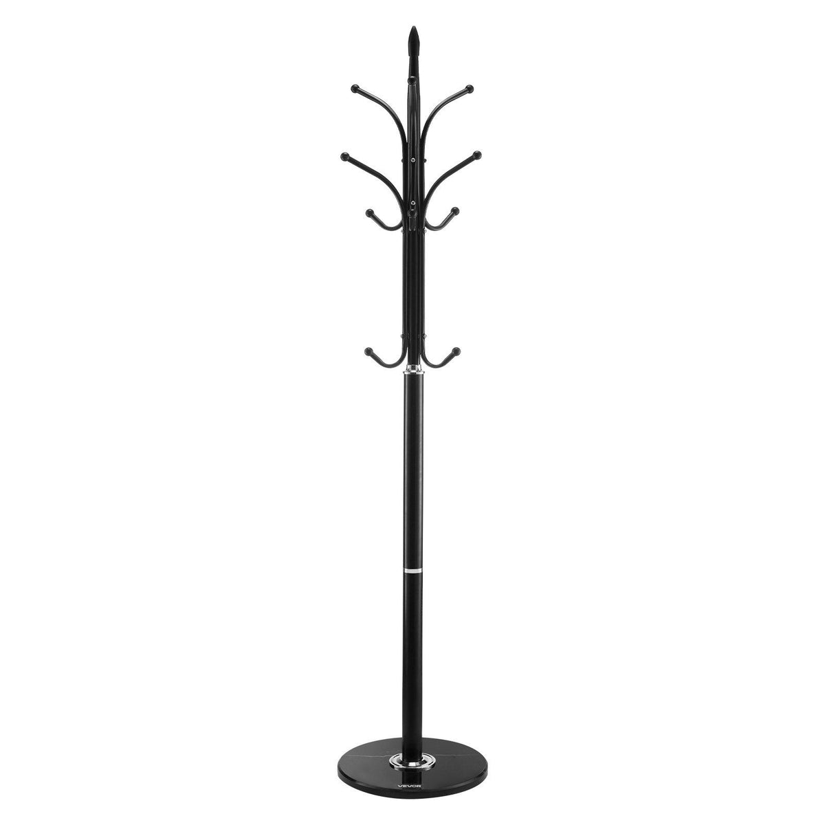 Coat Rack Freestanding, Coats Tree Stand with Stable Marble Base & 6 Hooks, Free Standing Hall Coat Rack for V952-YMJWGSJSSCP0JYMX6001V0