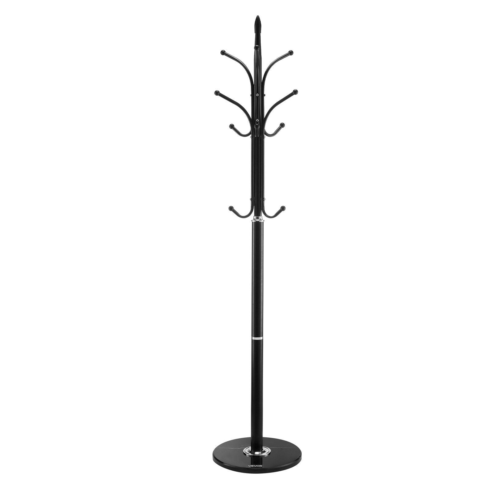 Coat Rack Freestanding, Coats Tree Stand with Stable Marble Base & 6 Hooks, Free Standing Hall Coat Rack for V952-YMJWGSJSSCP0JYMX6001V0