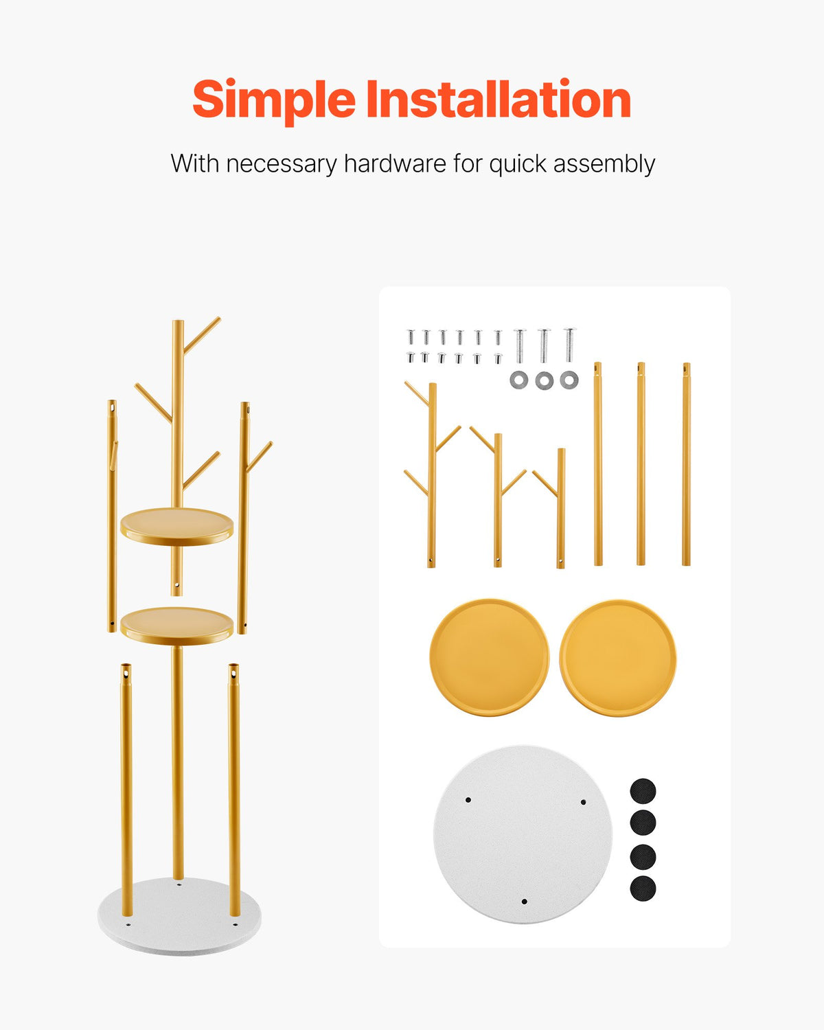 Coat Rack, Freestanding Coat Rack Stand with Quartz Stone Base & 9 Hooks, Free Standing Hall Coat Tree for V952-YMJYXJJSSCP0Q2T2T001V0