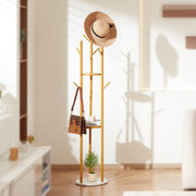 Coat Rack, Freestanding Coat Rack Stand with Quartz Stone Base & 9 Hooks, Free Standing Hall Coat Tree for V952-YMJYXJJSSCP0Q2T2T001V0
