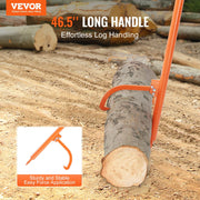 Log Peavey, 46.5 in, Metal Handle Log Lifter, Heavy Duty Log Roller with Max 19 in Opening, Rust-Resistant V952-YMQJDJTLOGPEK16G3V0