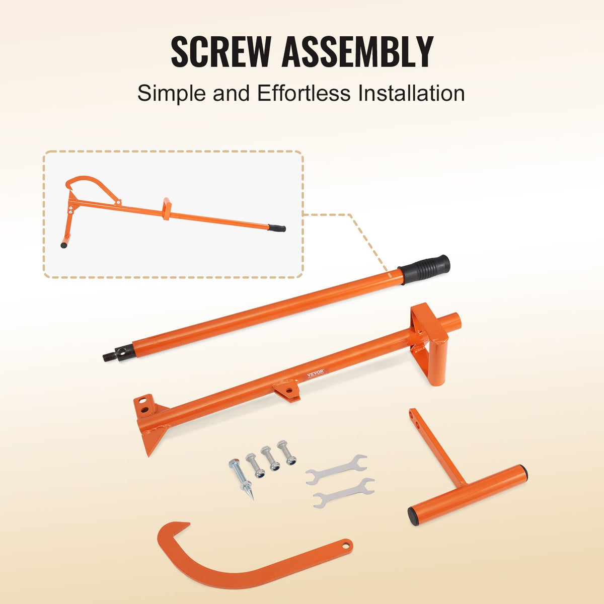 Timberjack, 46.5 in, 4 in 1 Heavy Duty Steel Log Lifter, Multifunctional Log Roller Adjustable Cant Hook, V952-YMQJDTZZDDHY9CJHJV0