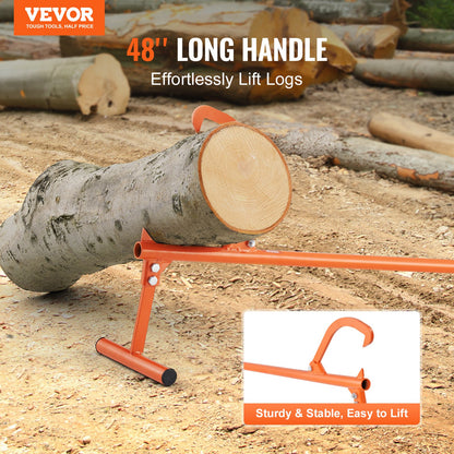 Timberjack, 48 in, Heavy Duty Log Lifter with Metal Handle, Log Roller with Adjustable Cant Hook, Logging V952-YMQJDTZZDTIMHMXR7V0