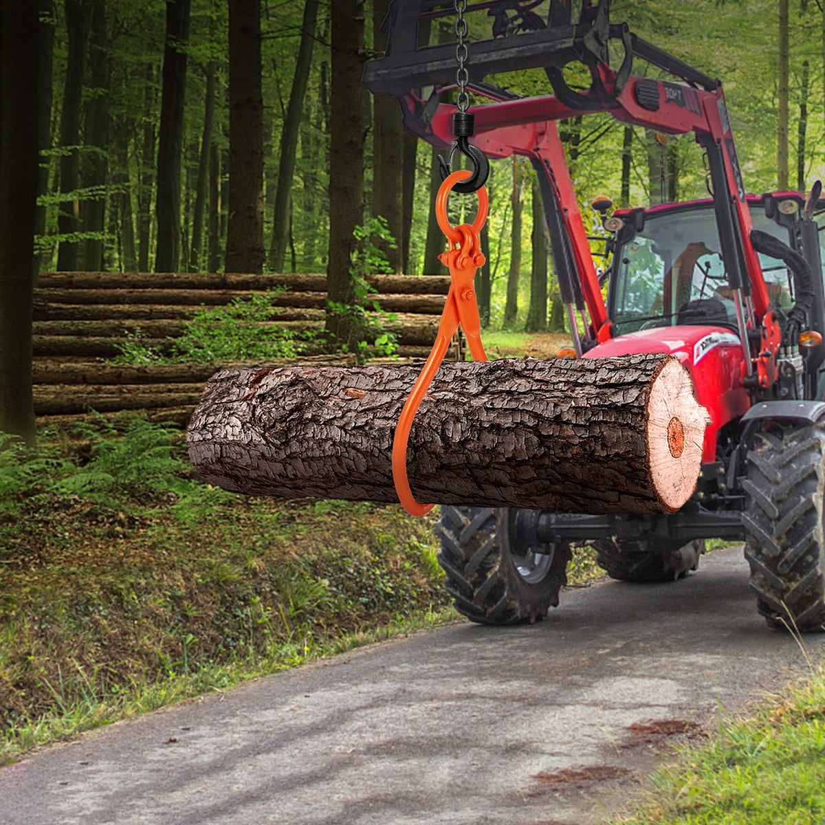 Log Skidding Tongs, 18 inch 2 Claw Log Lifting Tongs, Heavy Duty Steel Lumber Skidding Tongs, 772 lbs/350 kg V952-YMQZQ18YC2ZBYSAA2V0