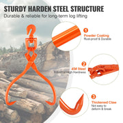 Log Skidding Tongs, 45.7cm 2 Claw Log Lifting Tongs, Heavy Duty Rotating Steel Lumber Skidding Tongs, 350 kg V952-YMQZQ18YC2ZK618WUV0