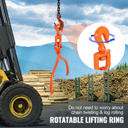 Log Skidding Tongs, 45.7cm 2 Claw Log Lifting Tongs, Heavy Duty Rotating Steel Lumber Skidding Tongs, 350 kg V952-YMQZQ18YC2ZK618WUV0