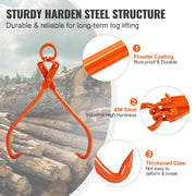 Log Skidding Tongs, 81.3cm 2 Claw Log Lifting Tongs, Heavy Duty Steel Lumber Skidding Tongs, 700 kg Loading V952-YMQZQ32YC2ZBP6NXKV0