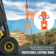 Log Skidding Tongs, 81.3cm 2 Claw Log Lifting Tongs, Heavy Duty Rotating Steel Lumber Skidding Tongs, 700 kg V952-YMQZQ32YC2ZK2CS2WV0