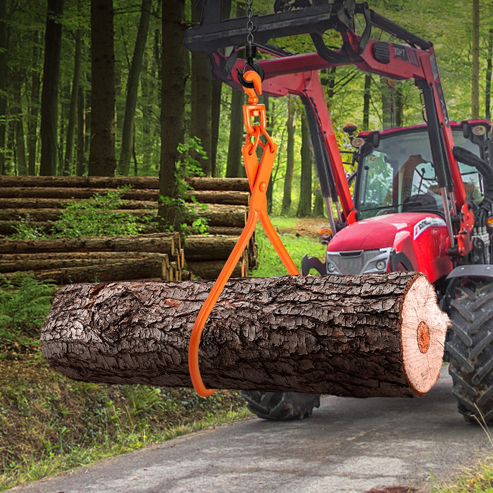 Log Skidding Tongs, 81.3cm 2 Claw Log Lifting Tongs, Heavy Duty Rotating Steel Lumber Skidding Tongs, 700 kg V952-YMQZQ32YC2ZK2CS2WV0