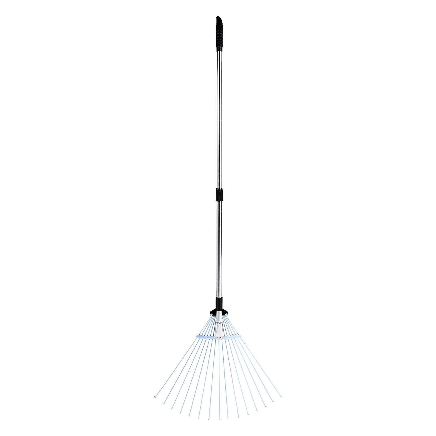 Leaf Rake, 15 Metal Tines, Adjustable Garden Rake for Lawns with 19-57 cm Wide Head and 81.3-160 cm Long V952-YPDPJS823INCHS6JN001V0