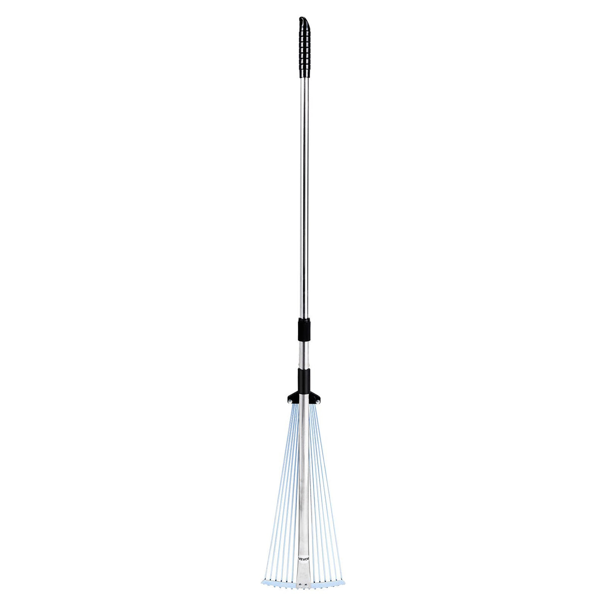 Leaf Rake, 15 Metal Tines, Adjustable Garden Rake for Lawns with 19-57 cm Wide Head and 81.3-160 cm Long V952-YPDPJS823INCHS6JN001V0