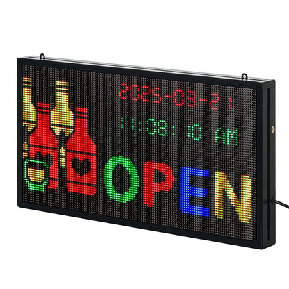 27x14in Programmable LED Sign Digital Scrolling Display Board P5 Fullcolor V952-YPGDGGP27X14UGXN8001V3