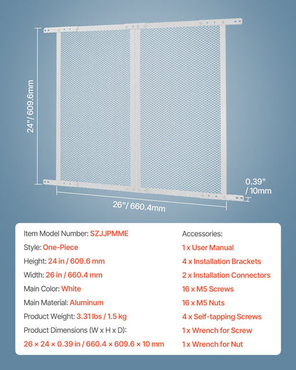 RV Screen Door Protector, 660.4 x 609.6 mm Door Grille, Easy to Install and Disassemble, Reinforced V952-YPSFCPMMJSH2Z2AVNV0