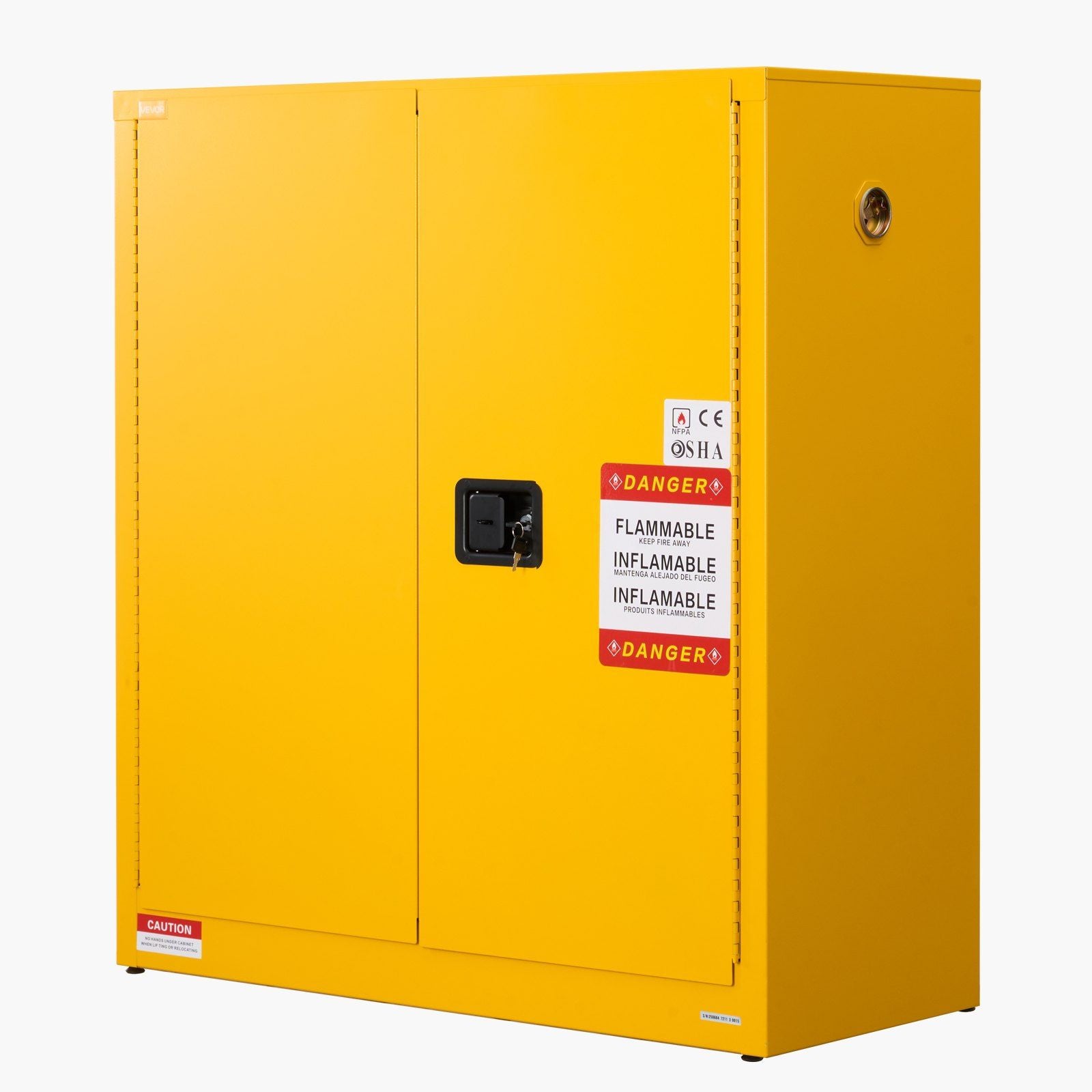 Flammable Cabinet, 109.2 x 46 x 118 cm, 29 Gallon Flammable Storage Cabinet with Adjustable Shelf, V952-YRFBJ11210942VXML001V0