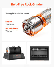 Rock Tumbler Kit, 8 lbs Rock Polishing Kit, 4 Speed Settings 9-Day Polishing Timer Stone Polishing Kit, V952-YSDMJHS4DDSJNL4HX001V3
