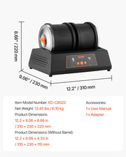 Rock Tumbler Kit, 8 lbs Rock Polishing Kit, 4 Speed Settings 9-Day Polishing Timer Stone Polishing Kit, V952-YSDMJHS4DDSJNL4HX001V3