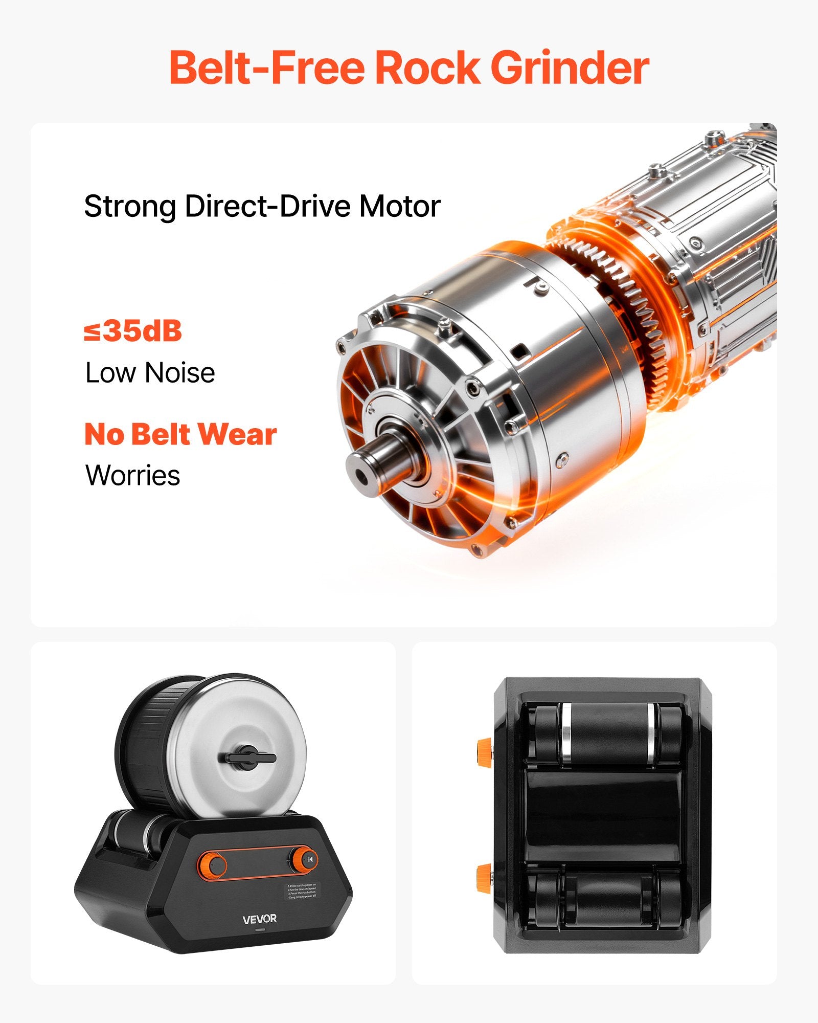 Rock Tumbler Kit, 3 lbs Rock Polishing Kit, 4 Speed Settings 9-Day Polishing Timer Stone Polishing Kit, Rock V952-YSDMJHS4DDSSLJ6MU001V3