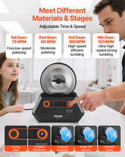 Rock Tumbler Kit, 3 lbs Rock Polishing Kit, 4 Speed Settings 9-Day Polishing Timer Stone Polishing Kit, Rock V952-YSDMJHS4DDSSLJ6MU001V3