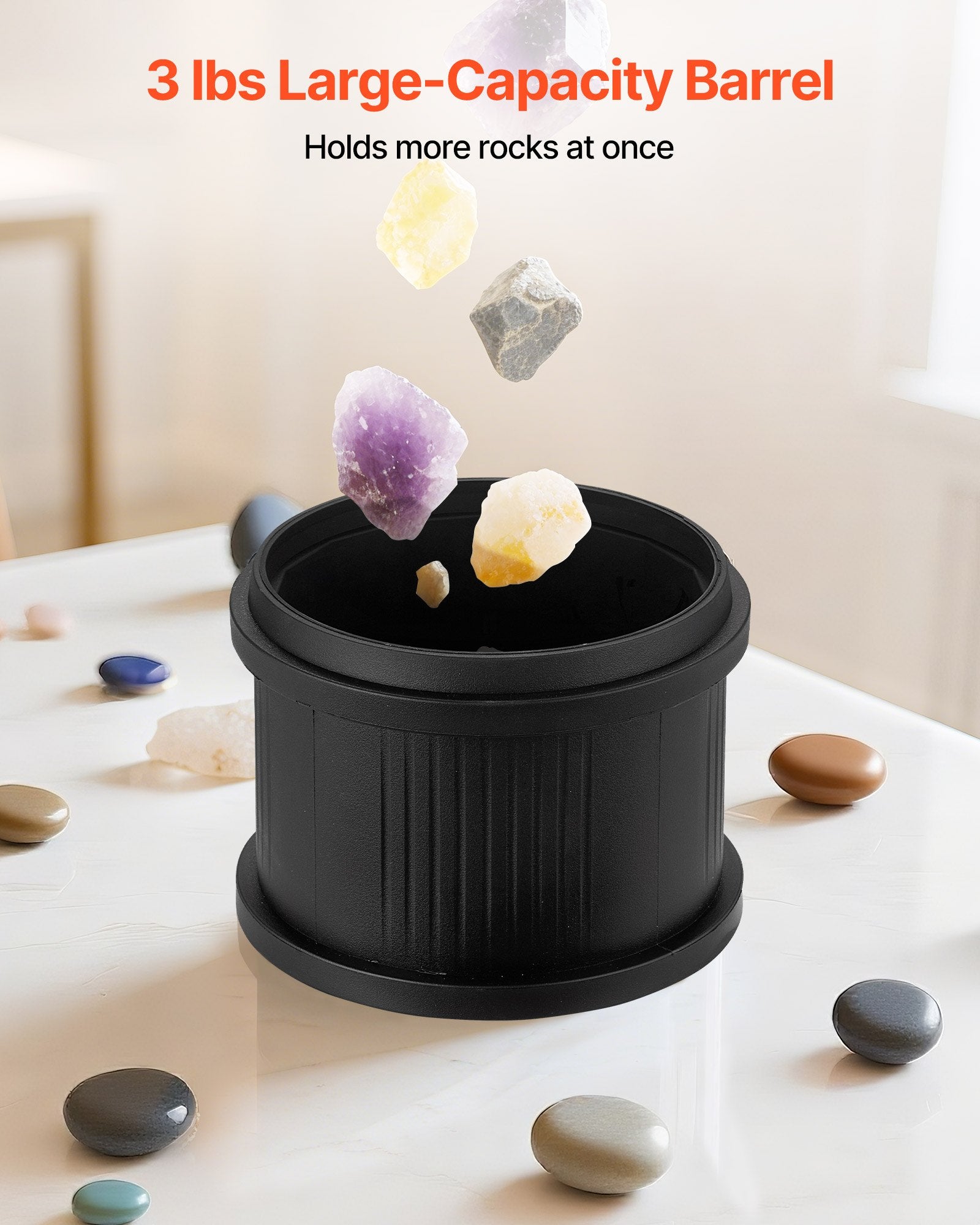 Rock Tumbler Kit, 3 lbs Rock Polishing Kit, 4 Speed Settings 9-Day Polishing Timer Stone Polishing Kit, Rock V952-YSDMJHS4DDSSLJ6MU001V3