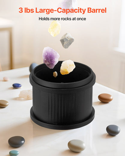 Rock Tumbler Kit, 3 lbs Rock Polishing Kit, 4 Speed Settings 9-Day Polishing Timer Stone Polishing Kit, Rock V952-YSDMJHS4DDSSLJ6MU001V3