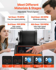 Rock Tumbler Kit, 2 lbs Rock Polishing Kit, 4 Speed Settings 9-Day Polishing Timer Stone Polishing Kit, Rock V952-YSDMJHS4DDSST0A1P001V3