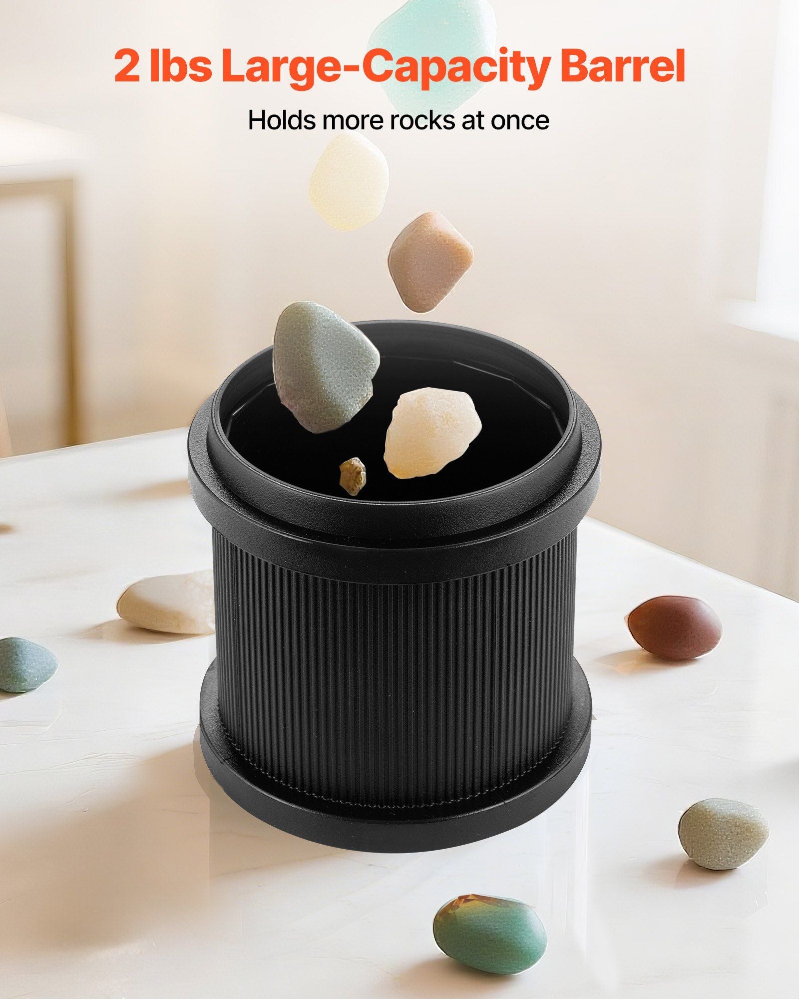 Rock Tumbler Kit, 2 lbs Rock Polishing Kit, 4 Speed Settings 9-Day Polishing Timer Stone Polishing Kit, Rock V952-YSDMJHS4DDSST0A1P001V3