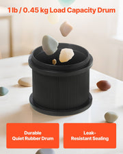 Rock Tumbler, 0.45kg Rock Polishing Machine, Rocks Tumbling Kit with 4-Speed Adjustment, 1-9 Day Timer, V952-YSDMJHS4DDSSY72ED001V3