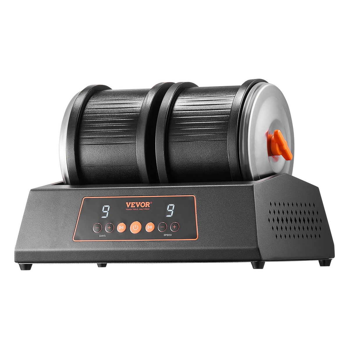 Rock Tumbler Machine 8 lbs Rock Polishing Kit 9 Speed 9-Day Timer Dual Barrels V952-YSDMJHSSDKDZ5TZXTV3