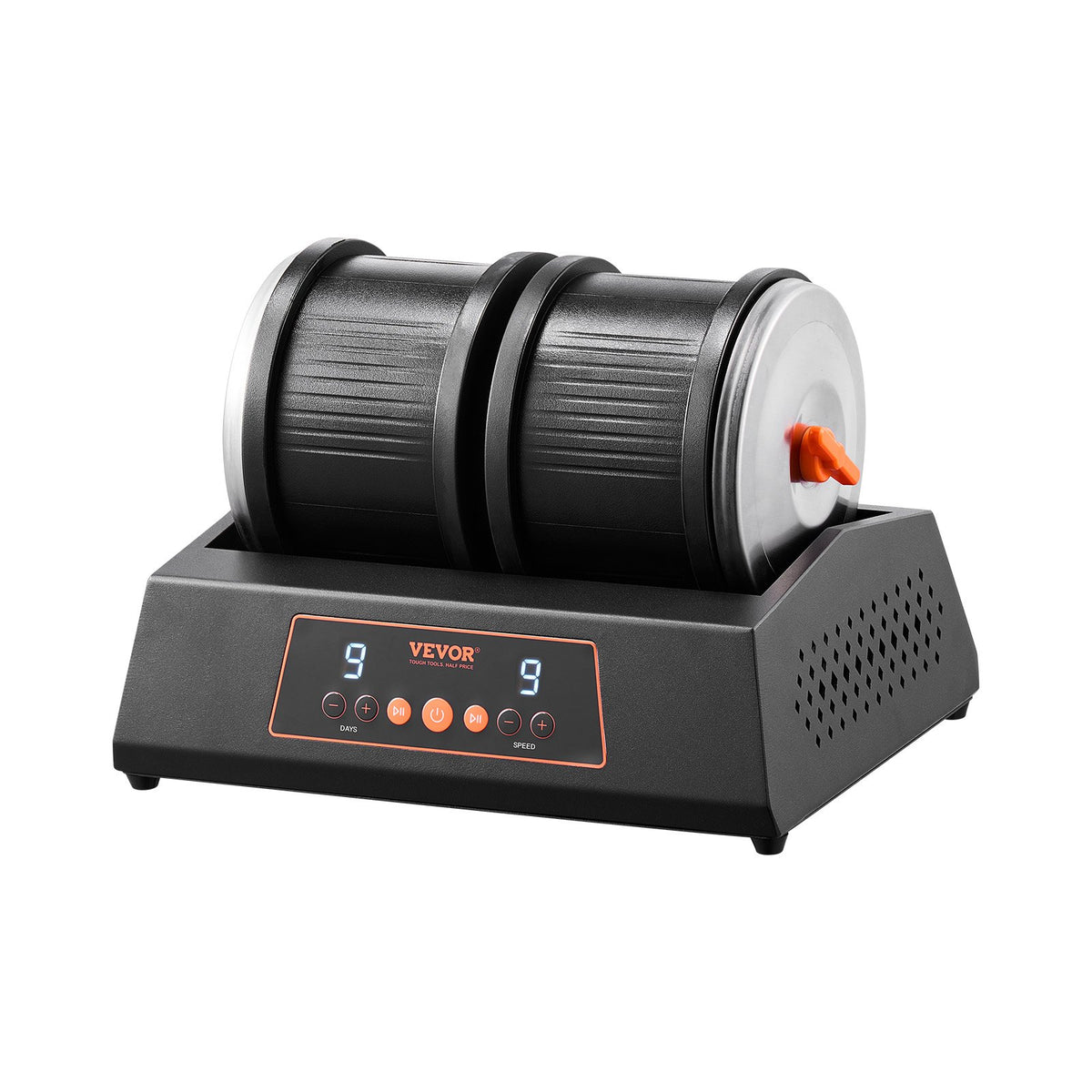 Rock Tumbler Machine 8 lbs Rock Polishing Kit 9 Speed 9-Day Timer Dual Barrels V952-YSDMJHSSDKDZ5TZXTV3