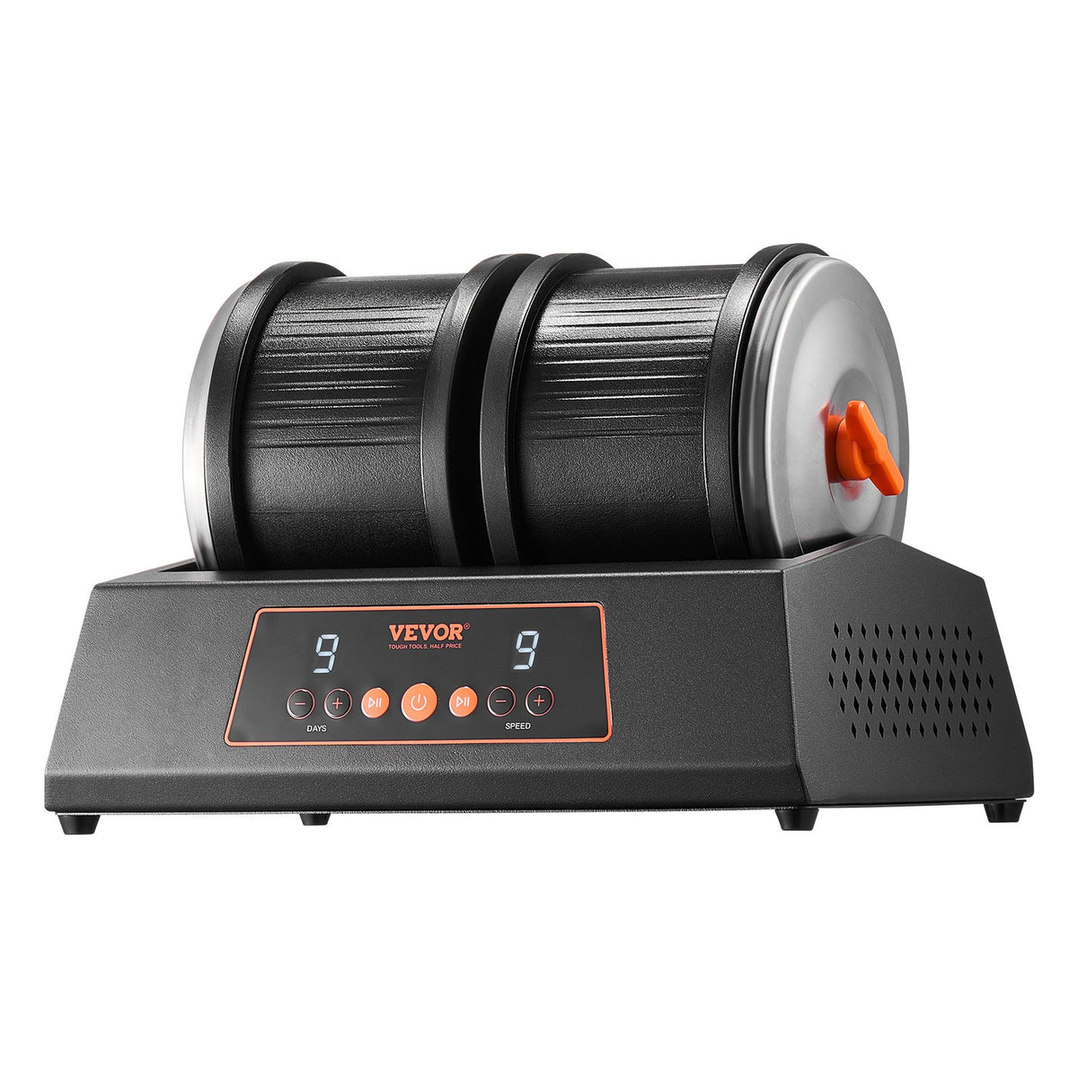 Rock Tumbler Machine 8 lbs Rock Polishing Kit 9 Speed 9-Day Timer Dual Barrels V952-YSDMJHSSDKDZ5TZXTV3