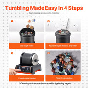 Rock Tumbler Kit, 2.5 lbs Rock Polishing Kit, 9 Speed Settings 9-Day Polishing Timer Stone Polishing Kit, V952-YSDMJHSSDKDZ8H48PV3