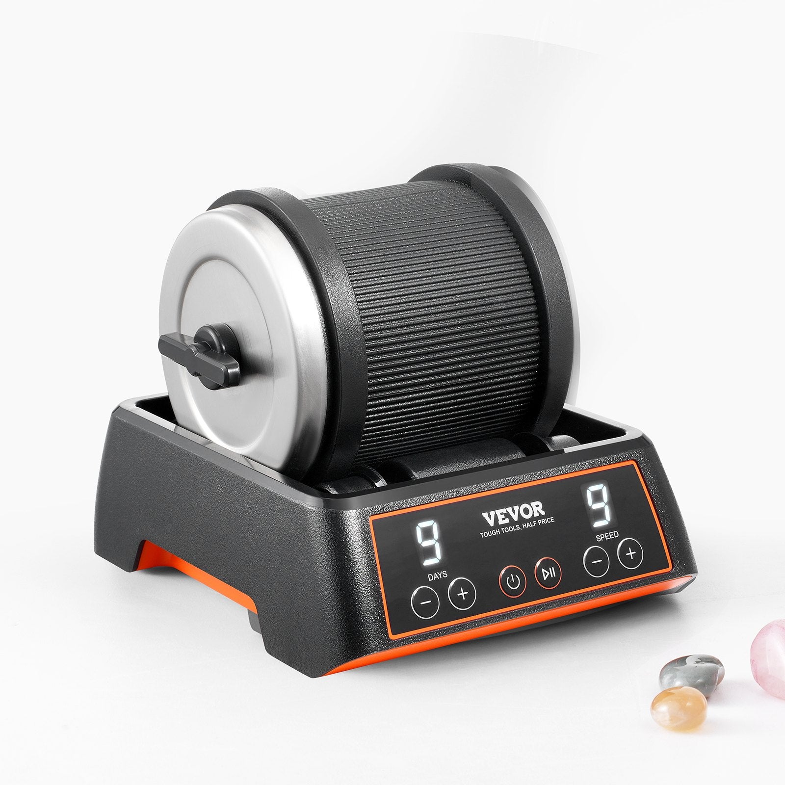 Rock Tumbler Kit, 2.5 lbs Rock Polishing Kit, 9 Speed Settings 9-Day Polishing Timer Stone Polishing Kit, V952-YSDMJHSSDKDZ8H48PV3