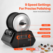 Rock Tumbler Kit, 4 lbs Rock Polishing Kit, 9 Speed Settings 9-Day Polishing Timer Stone Polishing Kit, Rock V952-YSDMJHSSDKDZLXA8PV3