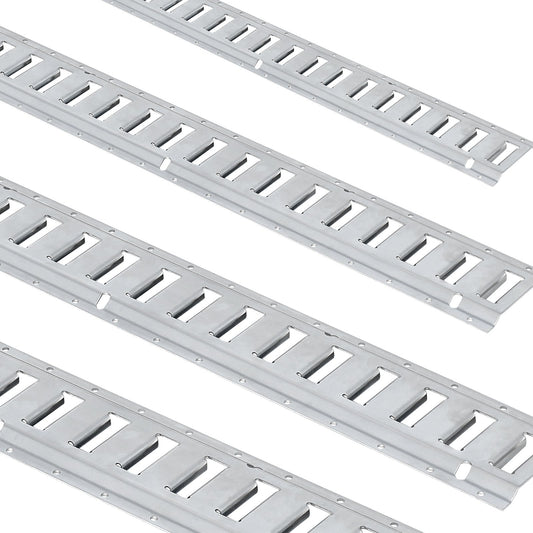 E Track Tie-Down Rail Kit, 24PCS 1524 mm E-Tracks Set Includes 8 Steel Rails & 8 O-Rings & 8 Tie-Offs with V952-YSDXE5FT32PCSRMMSV0