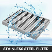 Pack of 6 Hood Filters 19.5W x 15.5H Inch, 430 Stainless Steel 5 Grooves Commercial Hood Filters, Range Hood V952-YSFLQ6PCS5C20X16YV0