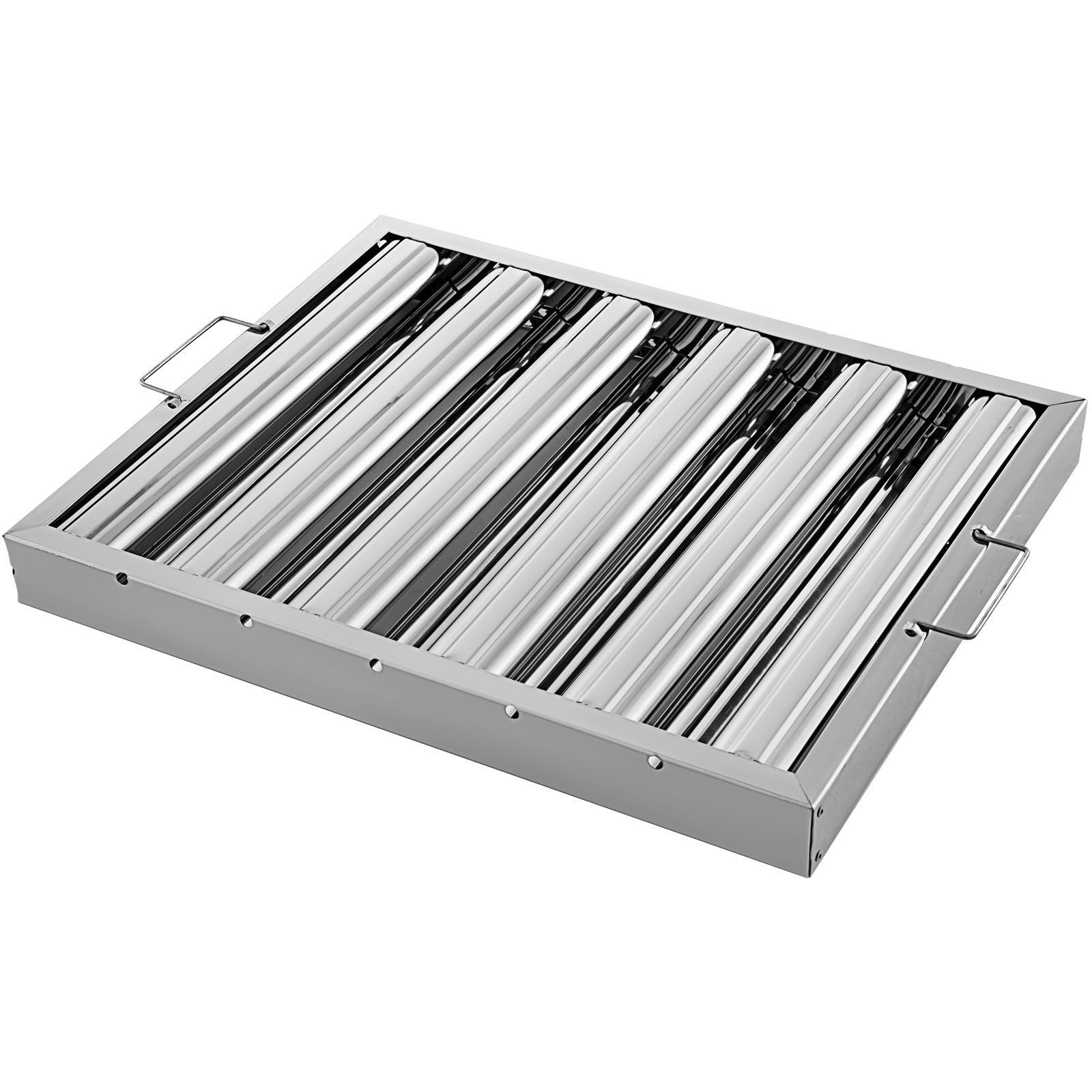 Pack of 6 Hood Filters 19.5W x 15.5H Inch, 430 Stainless Steel 5 Grooves Commercial Hood Filters, Range Hood V952-YSFLQ6PCS5C20X16YV0