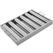 Pack of 6 Hood Filters 19.5W x 15.5H Inch, 430 Stainless Steel 5 Grooves Commercial Hood Filters, Range Hood V952-YSFLQ6PCS5C20X16YV0