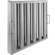Pack of 6 Hood Filters 19.5W x 15.5H Inch, 430 Stainless Steel 5 Grooves Commercial Hood Filters, Range Hood V952-YSFLQ6PCS5C20X16YV0