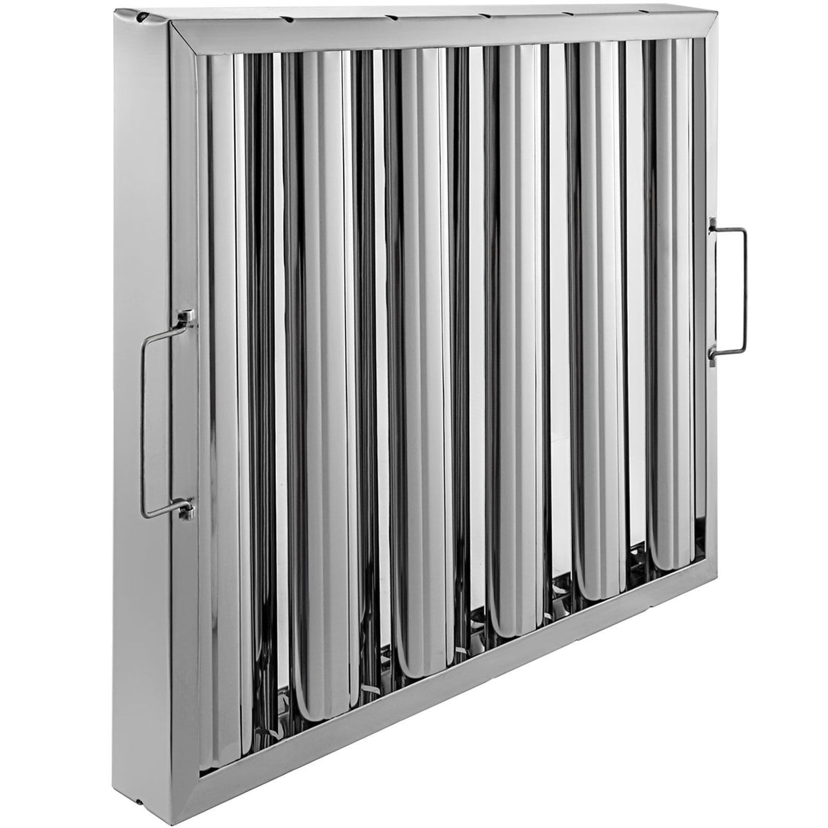 Pack of 6 Hood Filters 19.5W x 15.5H Inch, 430 Stainless Steel 5 Grooves Commercial Hood Filters, Range Hood V952-YSFLQ6PCS5C20X16YV0