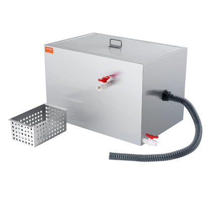 Commercial Grease Trap, 40 LBS Grease Interceptor, Side Inlet Interceptor, Under Sink Stainless Steel Grease V952-YSFLQCRKYSBX1GX1DV0