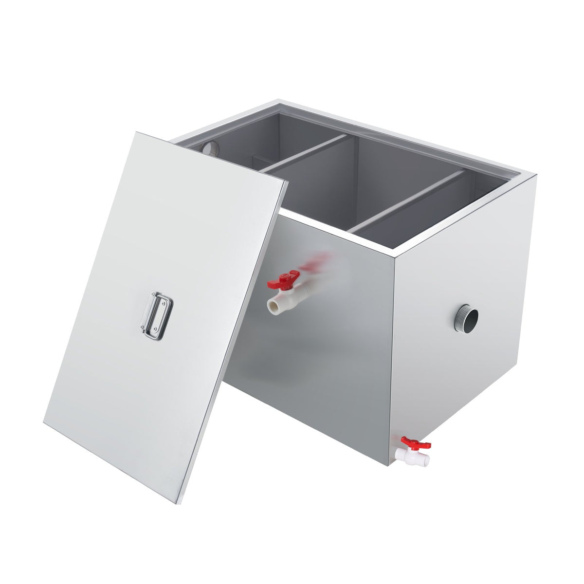Commercial Grease Trap, 40 LBS Grease Interceptor, Side Inlet Interceptor, Under Sink Stainless Steel Grease V952-YSFLQCRKYSBX1GX1DV0