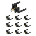 Privacy Door Handle, 10 Pack Matte Black Door Lever, Left or Right Handing Reversible Lever with Keyless V952-YSMJSBSFX10J873ECV0